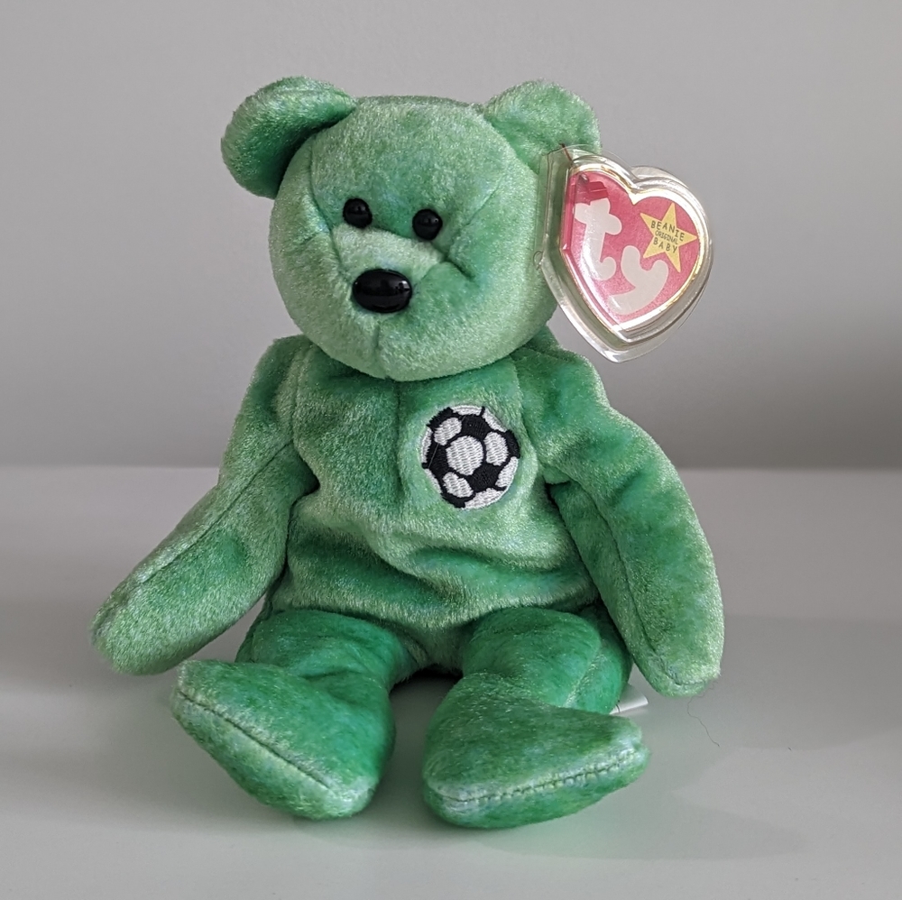 💕(3/$15)💕 Ty Beanie Baby Soccer Bear Kicks - 1999 Rare